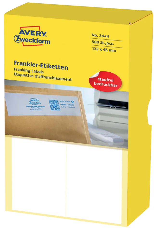 AVERY Zweckform Etiquette à affranchir, 163 x 43 mm, double - OEM 3440