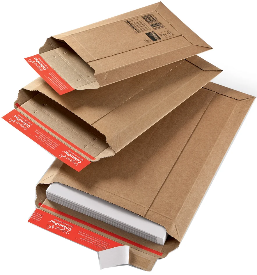 ColomPac Pochette d'expédition, en carton ondulé marron - lot de 100 — 262 × 375 mm - OEM CP 010.06
