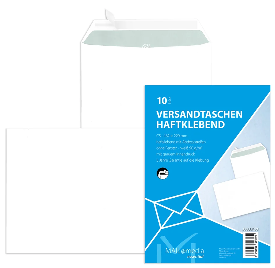 MAILmedia pochettes d'expedition offset, C5, blanc — 162 × 229 mm - OEM 30123540