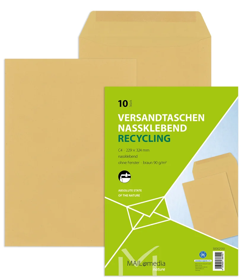 MAILmedia pochettes d'expédition, C4, kraft marron — 229 × 324 mm - OEM 30002510
