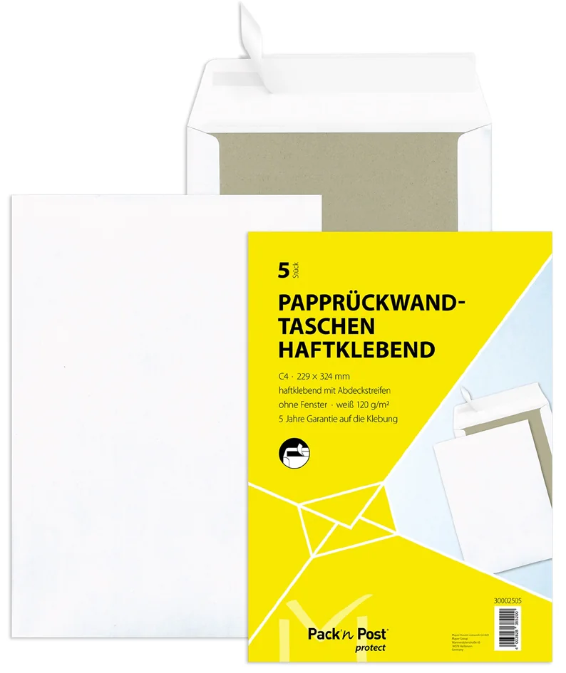 MAILmedia pochette d'expédition avec dos carton, B4, blanc — 250 × 353 mm - OEM 30131029