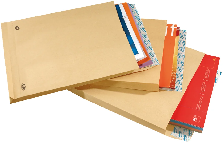 GPV Pochettes à soufflets, 24, 260 x 330 mm, kraft brun - OEM 4960
