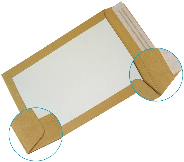 GPV Pochettes dos carton, 24, 260 x 330 mm, kraft brun - OEM 4458