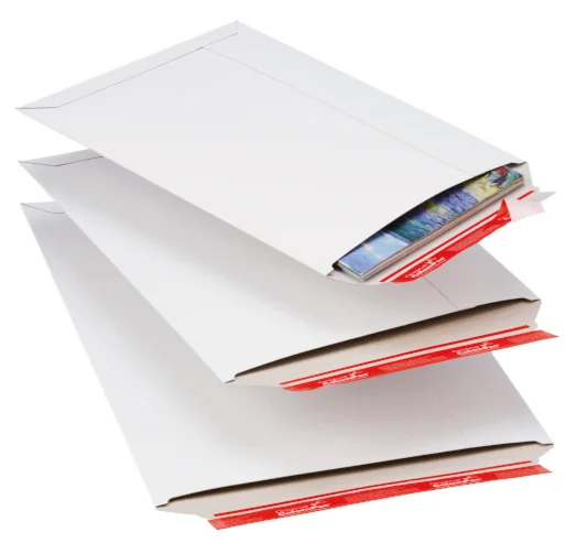 ColomPac Pochette d'expédition, en carton rigide A4+, blanc - lot de 100 — Int. 245 × 345 × ≤30 mm - OEM CP 012.04