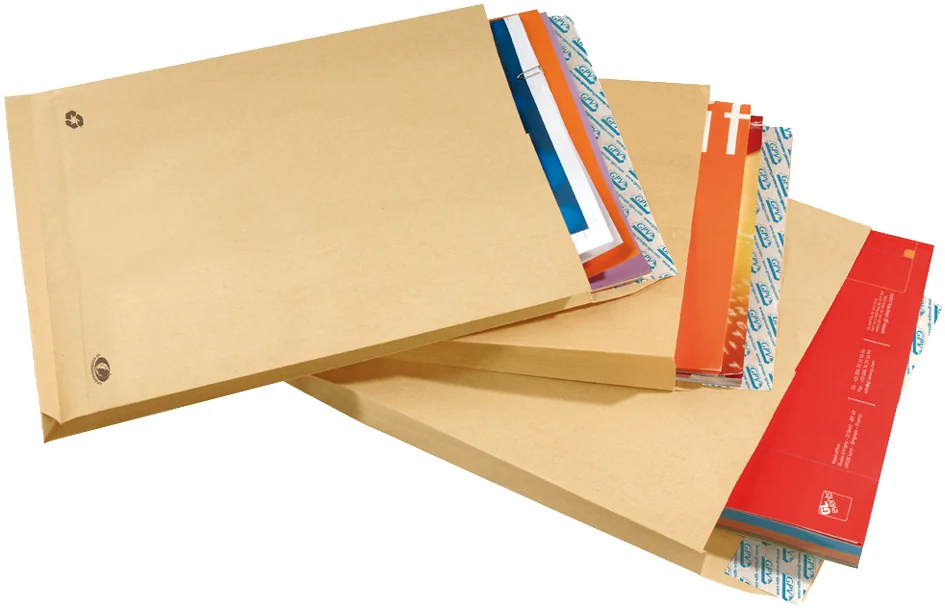 GPV Pochettes à soufflets, 280 x 410 mm, kraft armé, brun - OEM 4998
