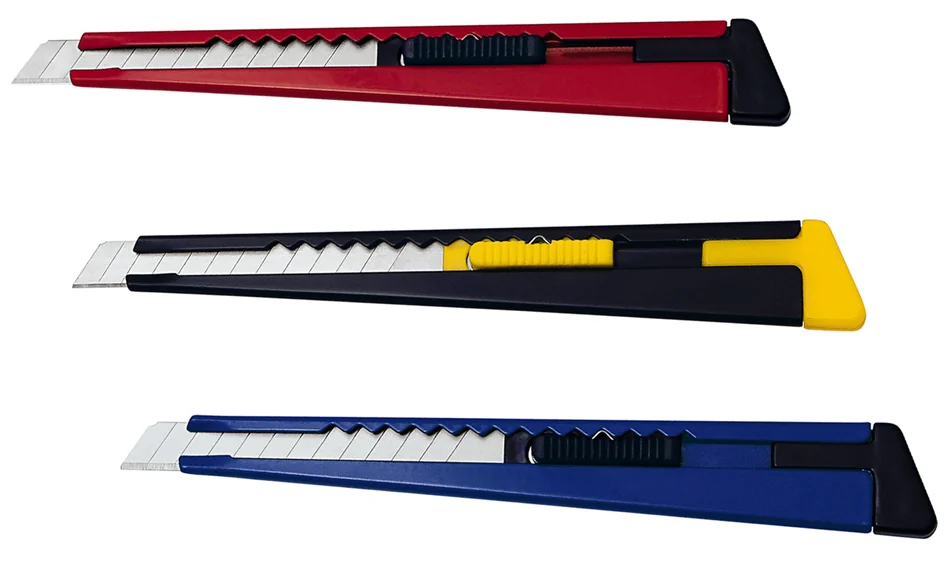 WEDO Cutter en métal, lame: 9 mm, à clip, assorti — 140 × 10 × 21 mm - OEM 78 109