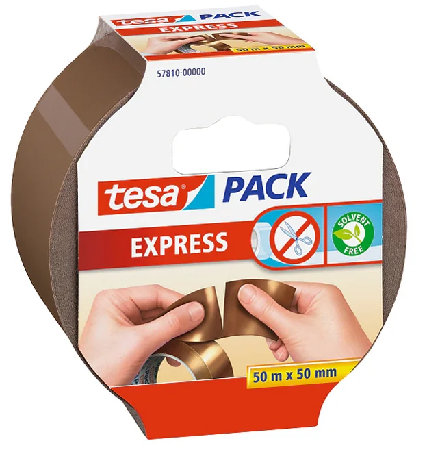 tesa tesapack Ruban adhésif d'emballage 'déchirable mains' — 50 mm × 50 m - OEM 57810-00000-01