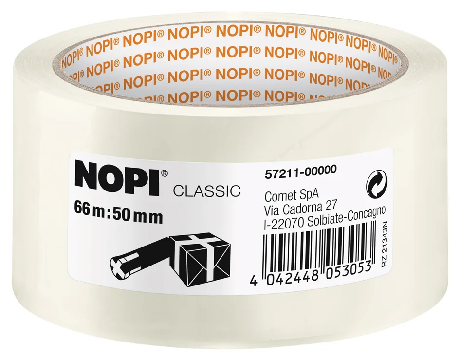 NOPI Ruban adhésif d'emballage en PP, 50 mm x 66 m - lot de 6 - OEM 57211-00000-04