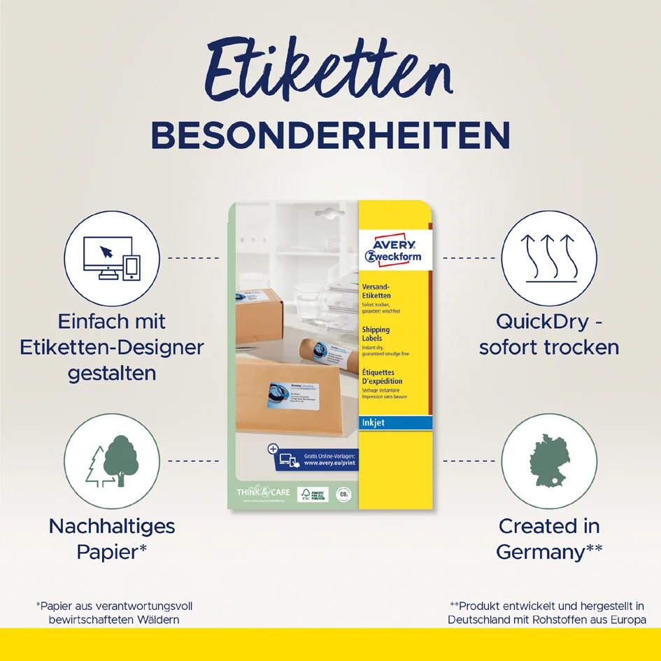 AVERY Zweckform Etiquette d'expédition, 199,6 x 289,1 mm - OEM J8167-25 – Image 5
