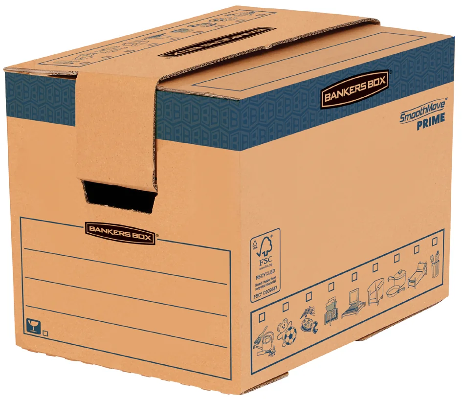 Fellowes BANKERS BOX TRANSIT verhuisdoos SmoothMo - set van 5 — Binnenmaat 457 × 609 × 457 mm - OEM 6205401 - Afbeelding 2