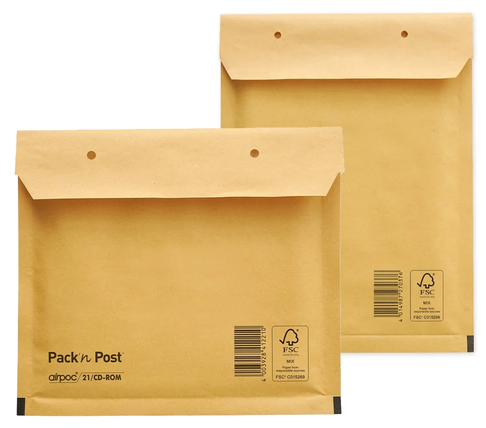 MAILmedia Pochettes d'expédition matelassées, typ A11, brun — 120 × 175 mm - OEM 30001262