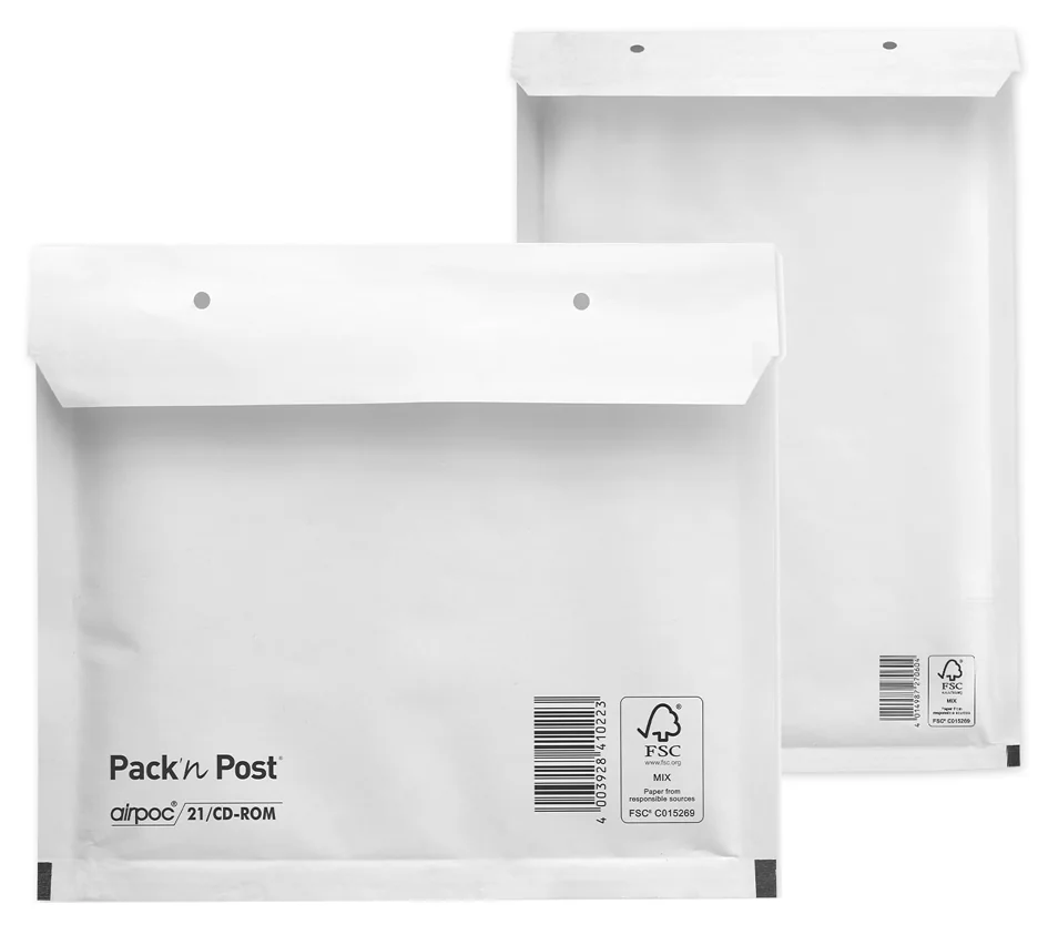 MAILmedia Pochette à bulle d'air, type A11/A, 5 g, blanc — 120 × 175 mm - OEM 30001272