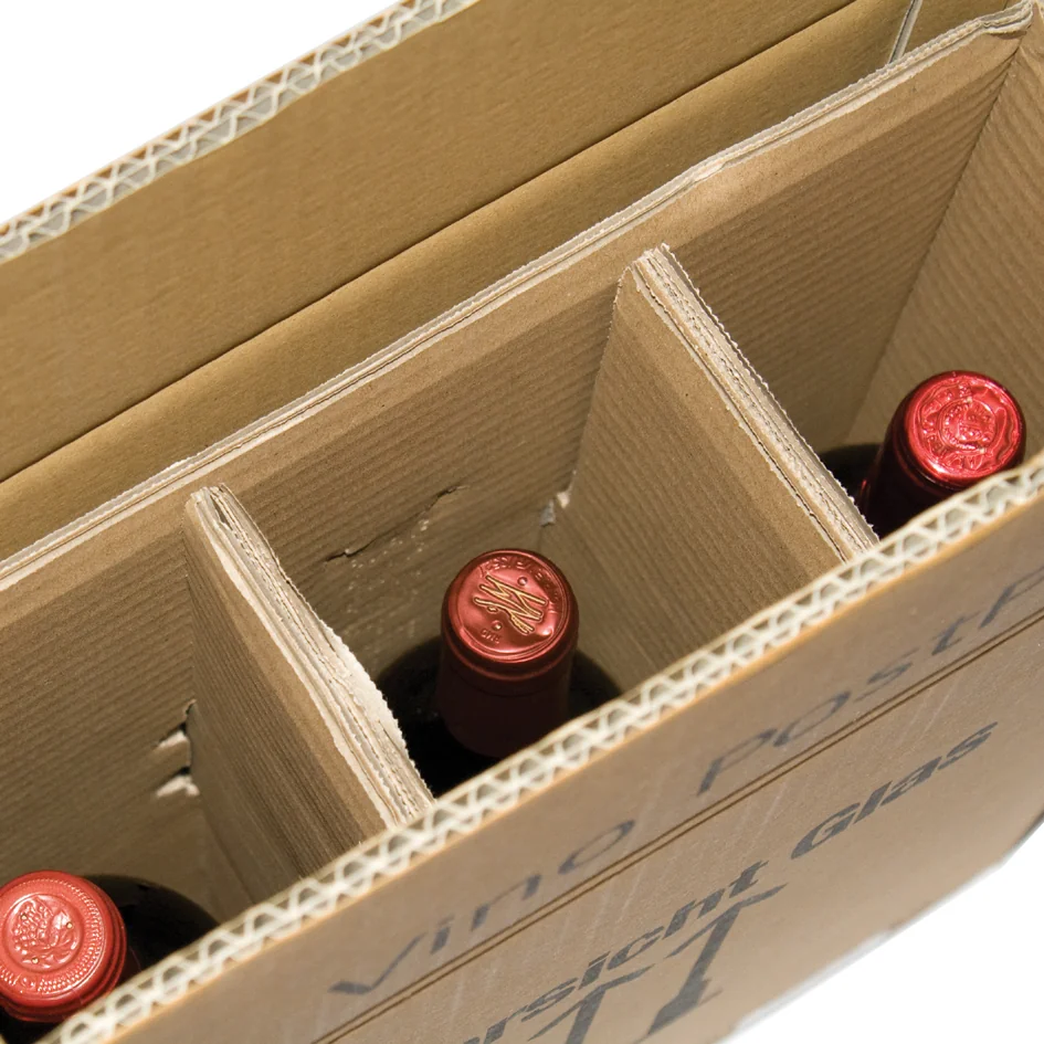 smartboxpro Cartons d'expédition pour 6 bouteilles - lot de 5 — Int. 305 × 212 × 368 mm - OEM 222103005