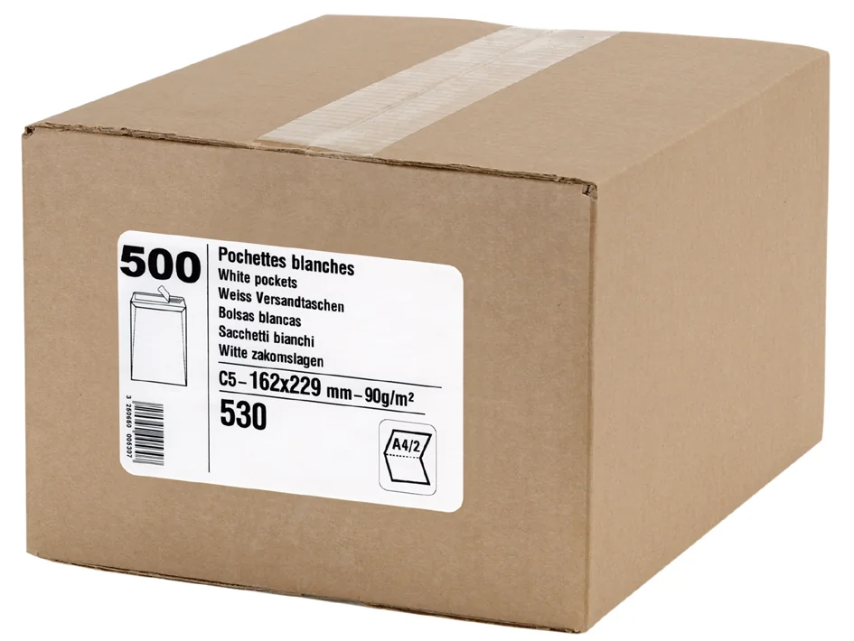 GPV Pochettes d'expédition ECO, B5, 176 x 250 mm, blanc - OEM 531