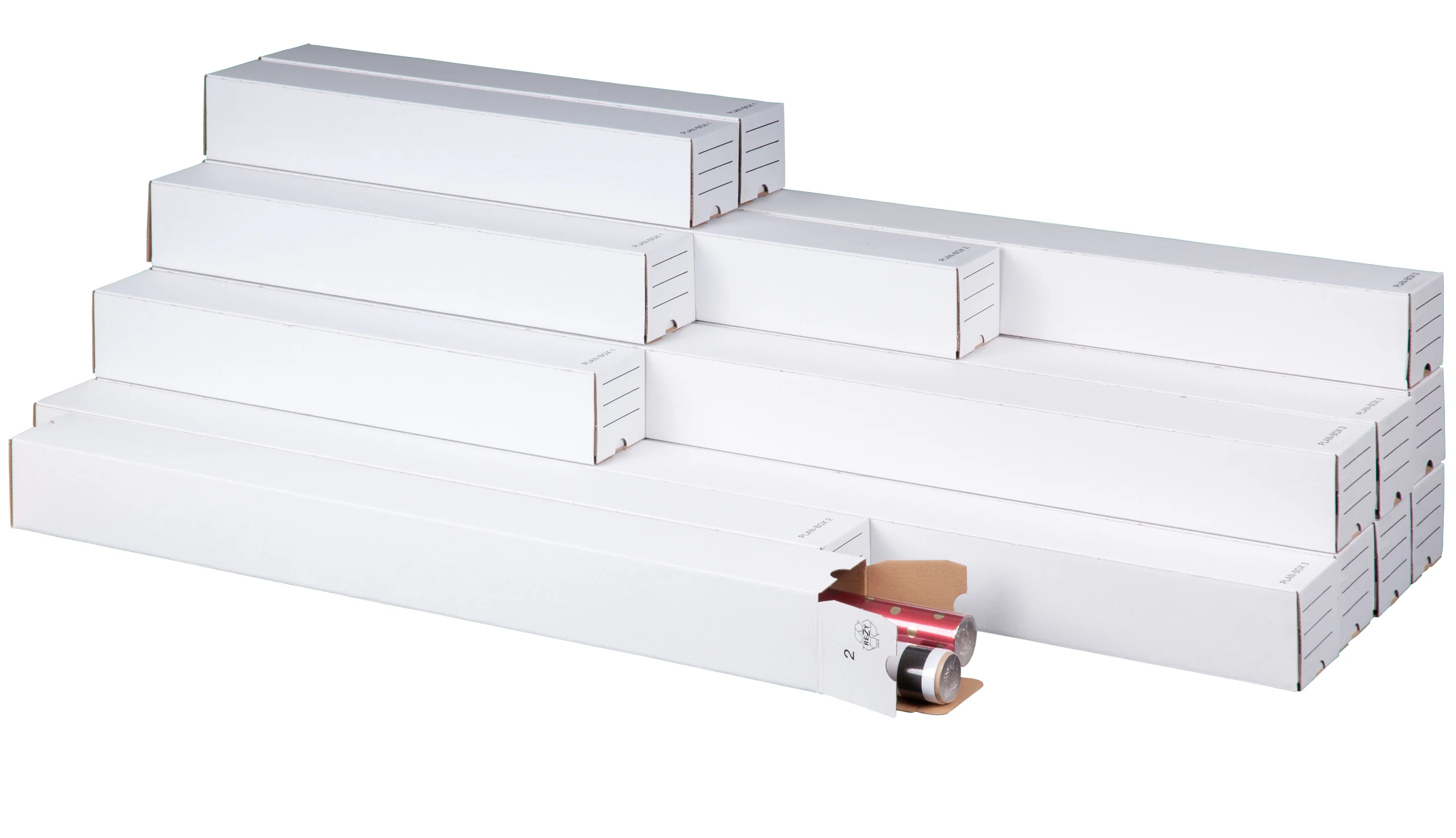 smartboxpro Boîte d'expédition, A1, blanc - lot de 20 — Int. 750 × 75 × 75 mm - OEM 222114120