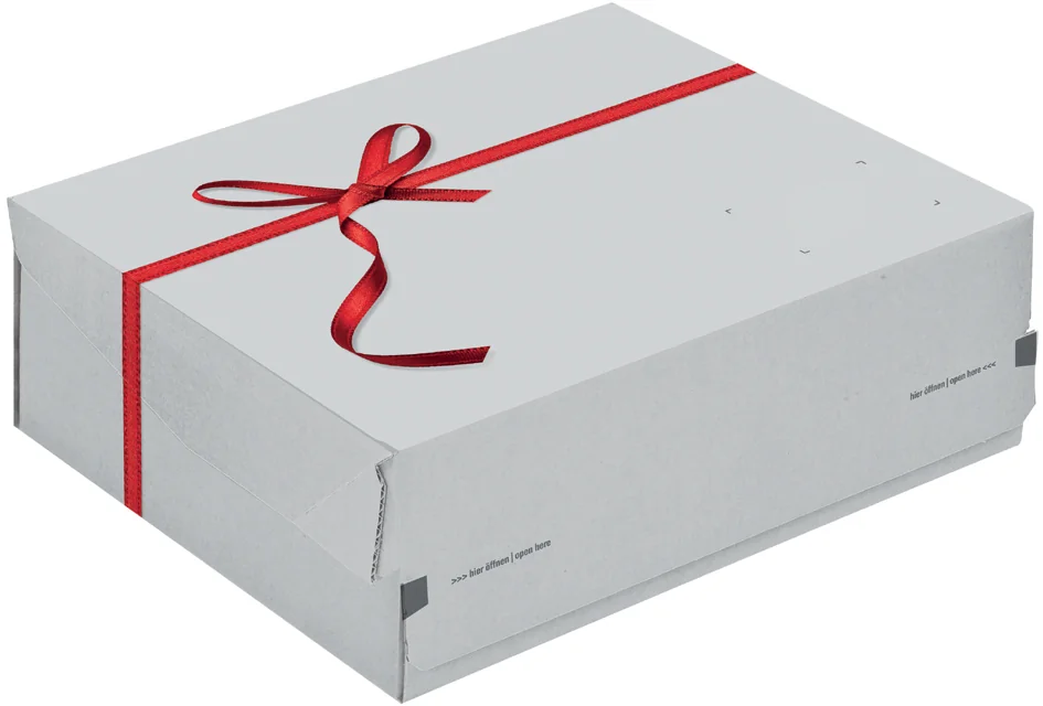 ColomPac Boîte cadeau, taille: S, noeud rouge — Int. 241 × 166 × 94 mm - OEM CP 068.92/02