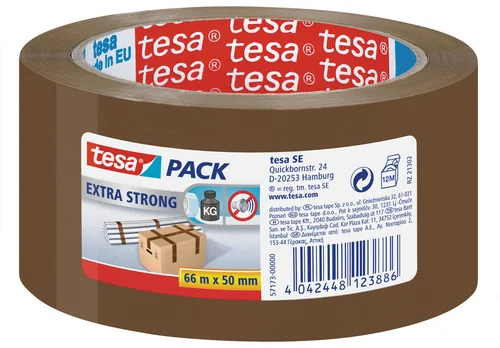 tesa Ruban adhésif d'emballage extra strong, 50 mm x 60 m - lot de 6 - OEM 57173-00000-03