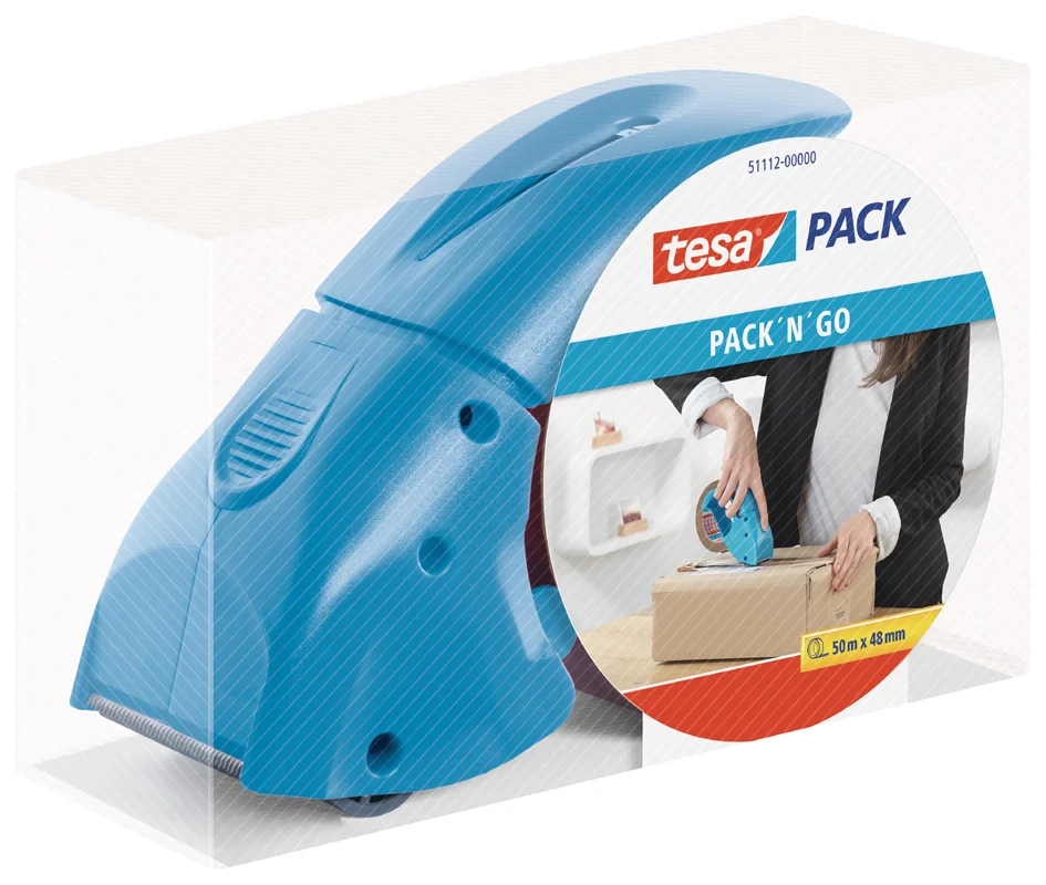 tesapack Dispenser 'pack 'n' go', compleet, roze - OEM 51113 - Afbeelding 4