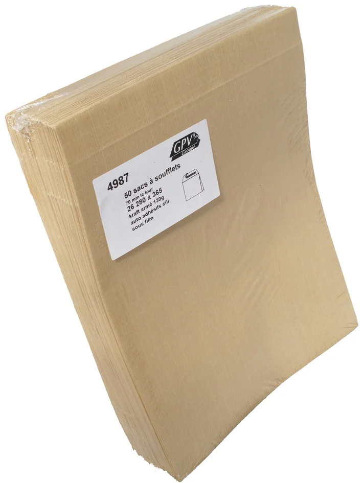 GPV Pochettes à soufflets, 275 x 365 mm, kraft armé - OEM 5002