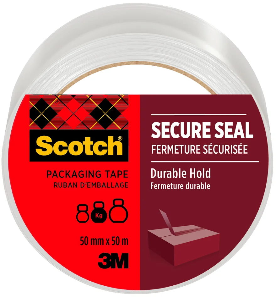 Scotch 3M Scotch Ruban adhésif d'emballage SECURE SEAL, 50 mm x 50m - OEM 7100300849