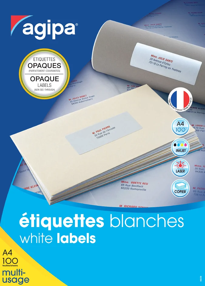 agipa Etiquette d'expédition, opaque, 199,6 x 143,5 mm - OEM 102419