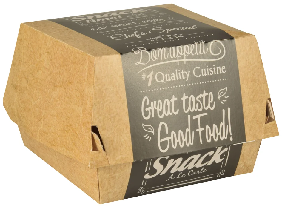PAPSTAR Boîte à burger 'pure', dimensions: 90 x 155 x 155 mm - OEM 87493