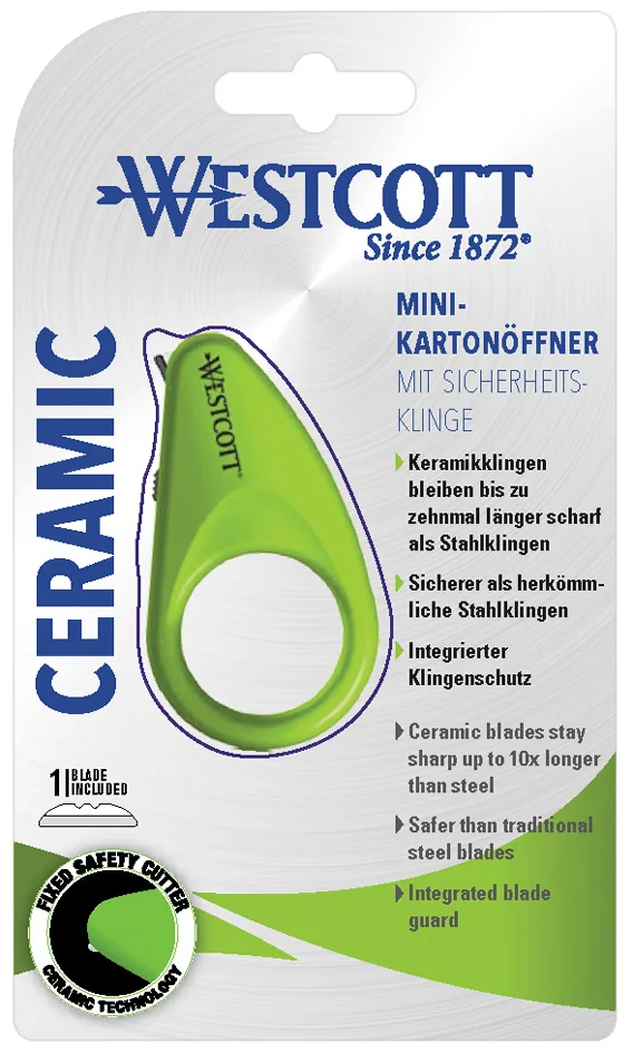 WESTCOTT Mini-cutter, ouvre-carton, avec lame en céramique — Lame 31 mm - OEM E-16473 00 – Image 4