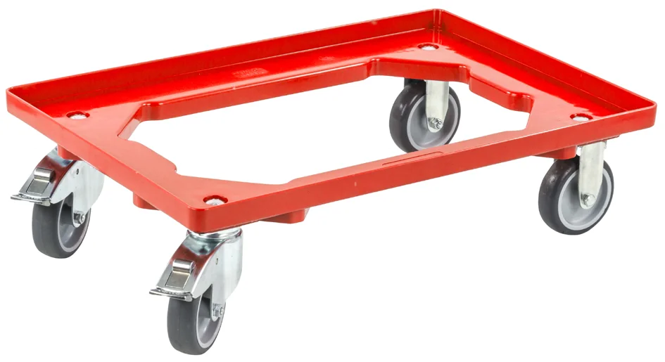 allit Chariot de transport ProfiPlus EuroRoll OB 600, rouge — 615 × 415 × 175 mm - OEM 456868 – Image 3