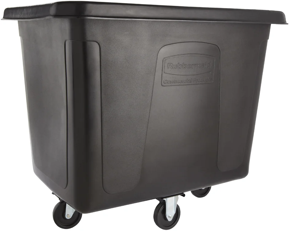 Rubbermaid Chariot cubique 0,4 m3, noir — 1121 × 787 × 826 mm - OEM FG461400BLA