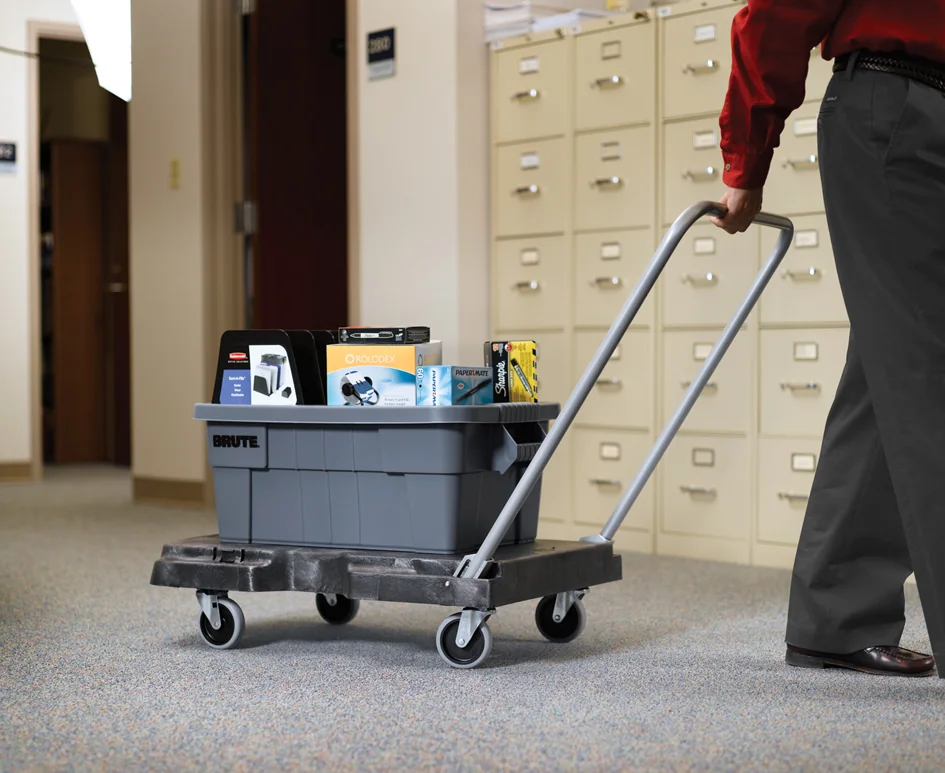 Rubbermaid Chariot de transport Triple, gris — 826 × 521 mm - OEM FG440100BLA – Image 2
