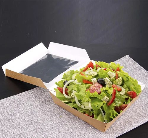 PAPSTAR Boîte à épicerie fine 'pure', carré, 750 ml — 140 × 140 × 50 mm - OEM 86573