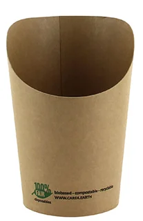 PAPSTAR Pot à wrap 'pure', rond, 230 ml, brun — 60 × 80 × 100 mm - OEM 87271