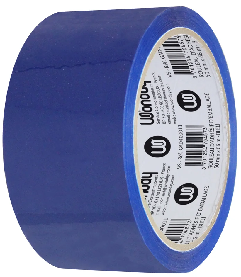 Wonday Ruban adhésif d'emballage, en PP, 50 mm x 66 m, jaune - OEM GAD400311