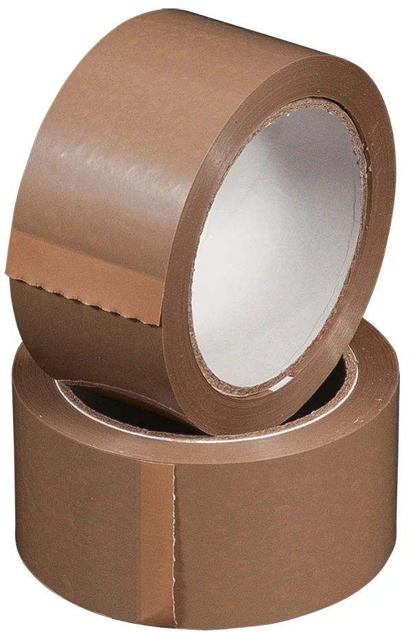 HAPPEL Ruban adhésif d'emballage, PVC, 50 mm x 66 m, marron - lot de 6 - OEM 701.227