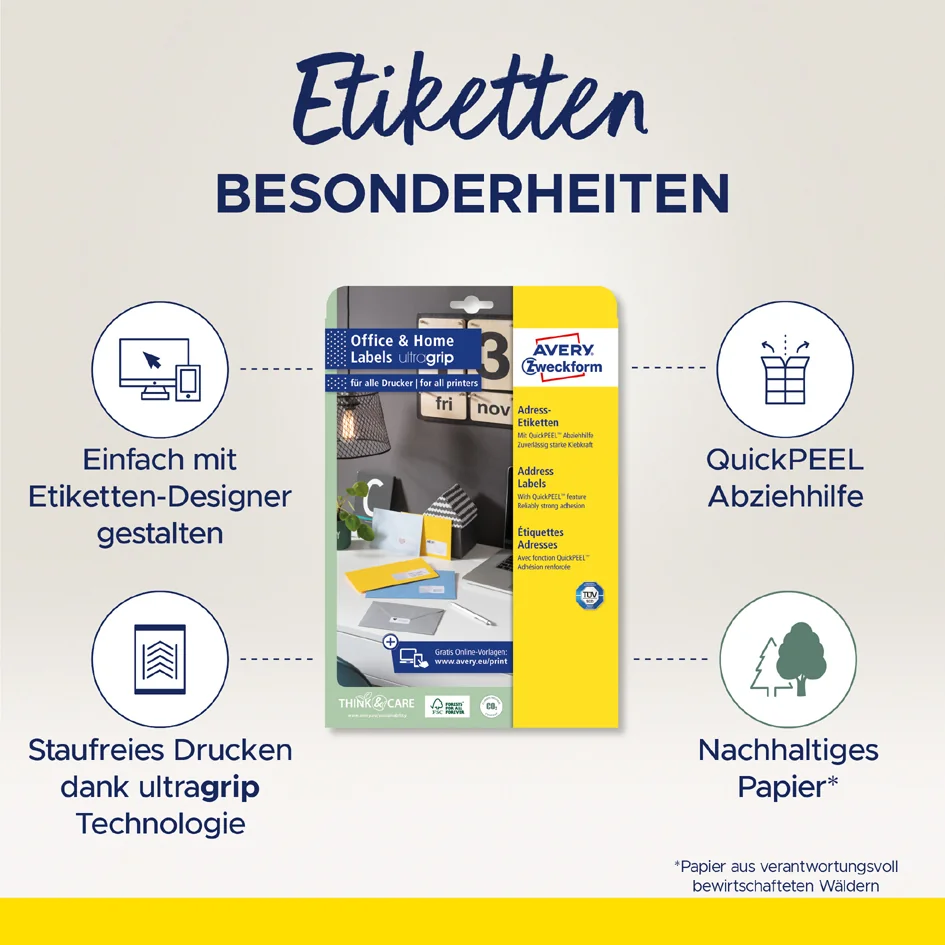 AVERY Zweckform Etiquette d'expédition Home Office — 199,6 × 143,5 mm - OEM 7168-10 – Image 5