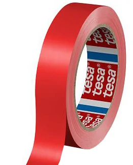 tesa Ruban adhésif d'emballage 60404, 6 mm x 66 m, rouge - OEM 60404-00009-00