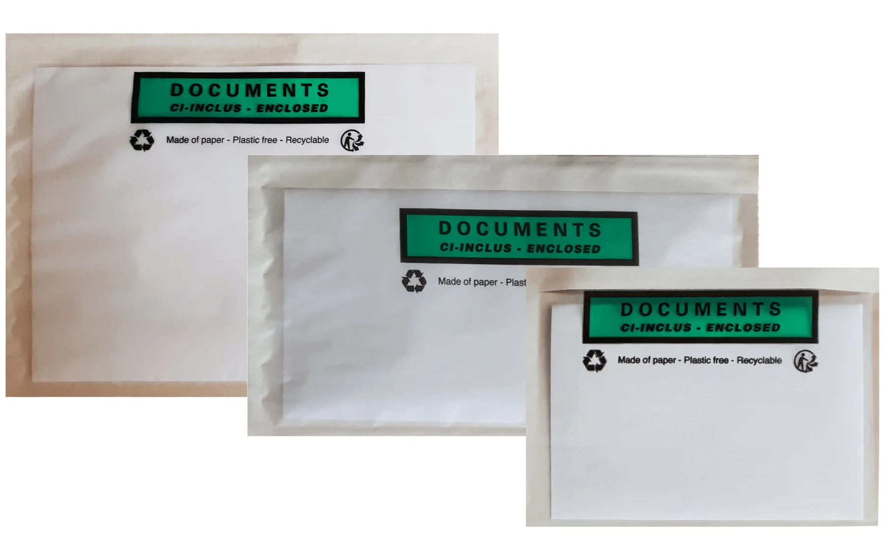 GPV Pochettes porte-documents en papier, (L)120 x (P)228 mm — Int. 114 × 222 mm - OEM 9891