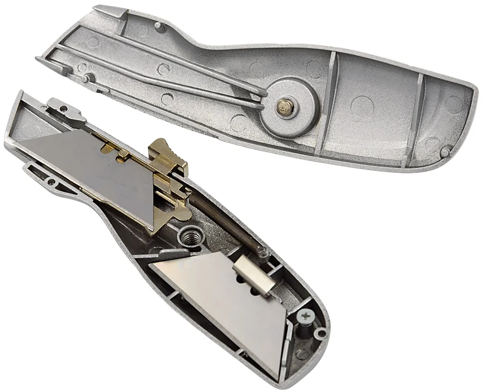 WEDO Cutter de sécurité ALU, lame trapèze, argent — 151 × 26 × 44 mm - OEM 78 808