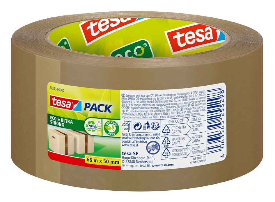 tesapack Ruban adhésif d'emballage ECO & ULTRA STRONG — 50 mm × 66 m - OEM 58299-00000-00 – Image 2