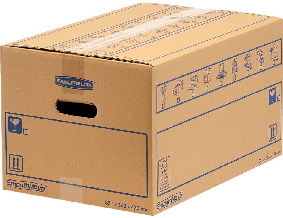Fellowes BANKERS BOX Carton déménagement SmoothMove Standard - lot de 10 — 320 × 470 × 265 mm - OEM 6203601