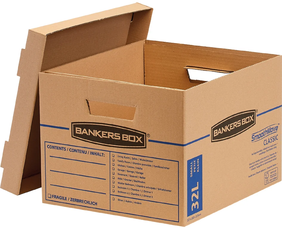 Fellowes BANKERS BOX Carton déménagement SmoothMove Classic - lot de 10 — 325 × 375 × 260 mm - OEM 6203701