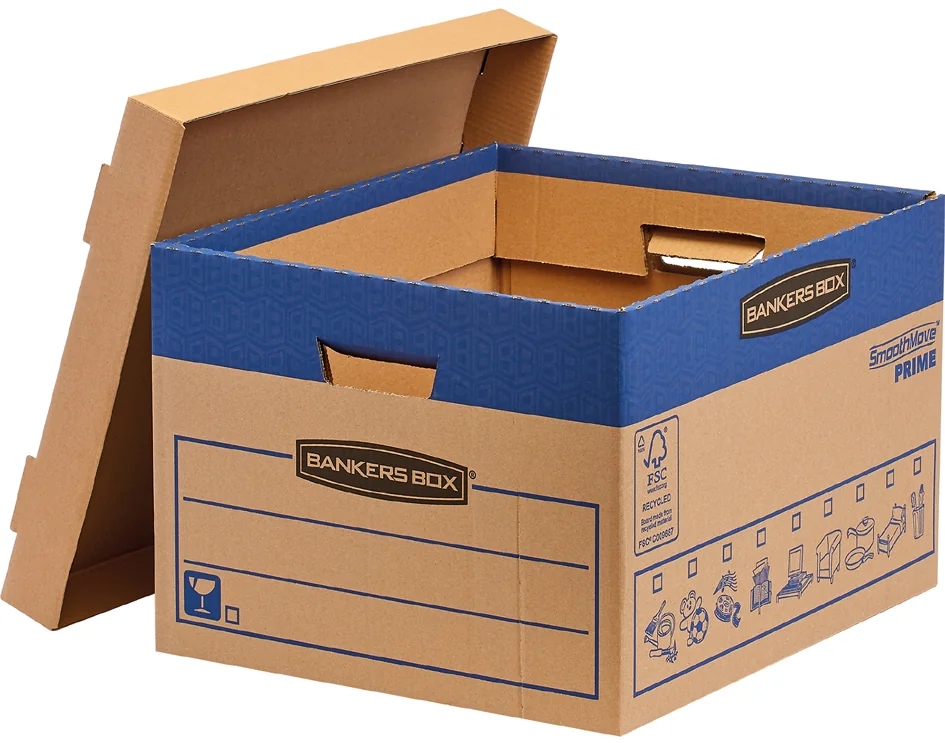 Fellowes BANKERS BOX Carton déménagement SmoothMove FastFold - lot de 10 — 333 × 390 × 285 mm - OEM 6203901