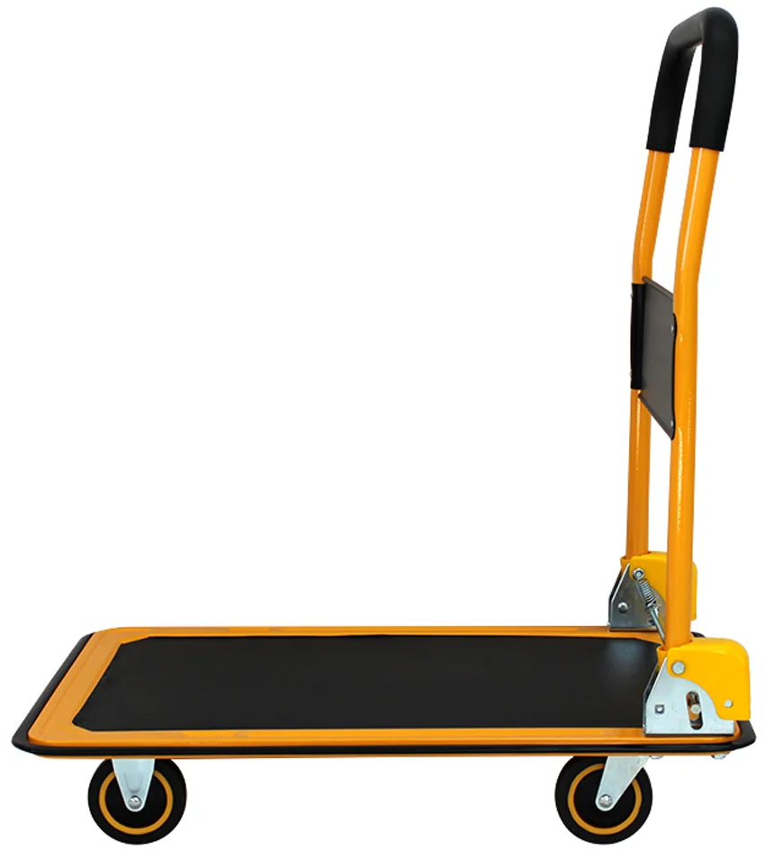 pavo Chariot à plate-forme, capacité: 150 kg, noir/orange — 735 × 480 × 820 mm - OEM 8019656 – Image 2