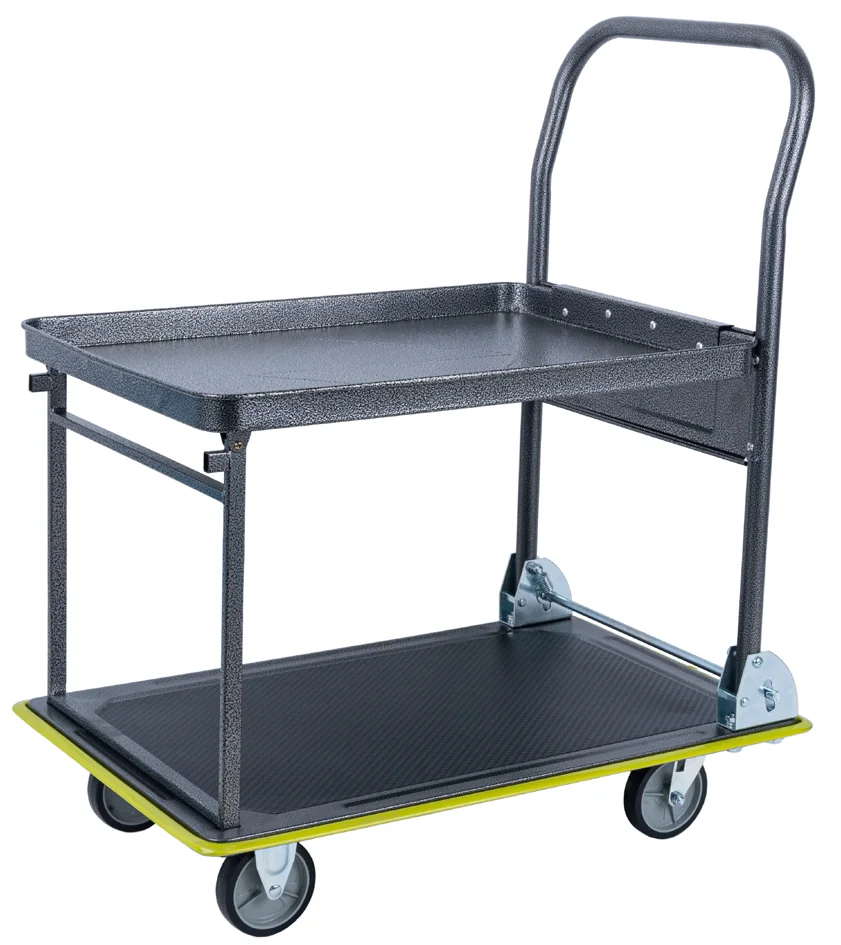 pavo Chariot à étages, capacité: 150 kg, gris foncé — 735 × 470 × 830 mm - OEM 8019649