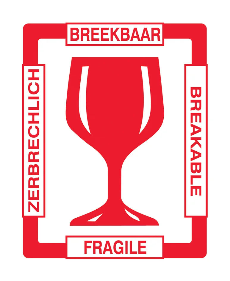 rillprint Étiquette d'avertissement 'BREAKABLE' — 70 × 100 mm - OEM 76810 – Image 2