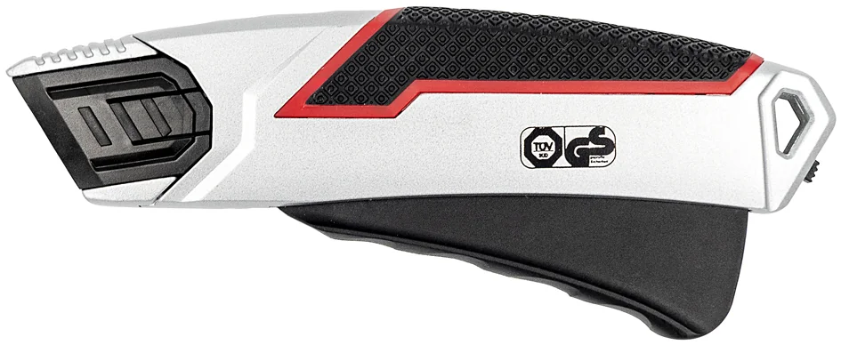 WEDO Cutter de sécurité PLUS 837, lame: 19 mm, noir/argent — 60 × 22 × 166 mm - OEM 78 837