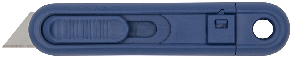 WEDO Cutter de sécurité MetDetec 811, lame: 19 mm, bleu — 28 × 12 × 135 mm - OEM 769 811