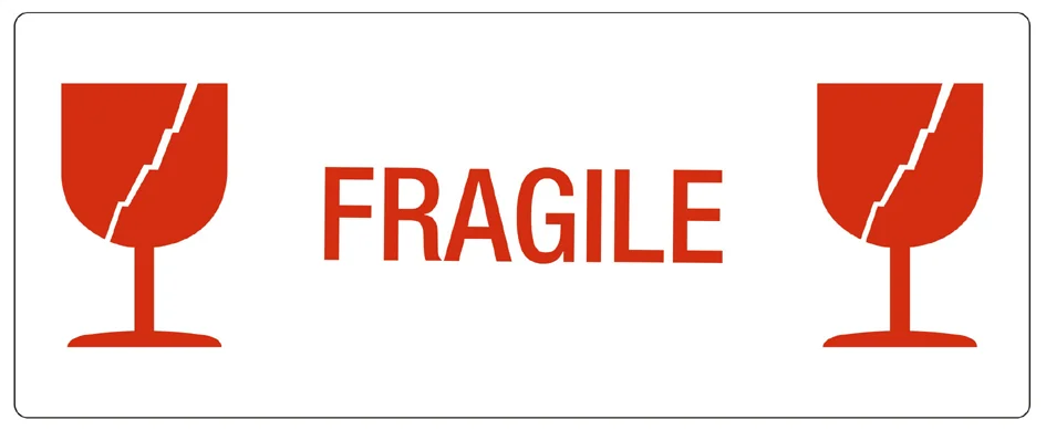 rillprint Étiquette d'avertissement 'FRAGILE' — 150 × 60 mm - OEM 76830