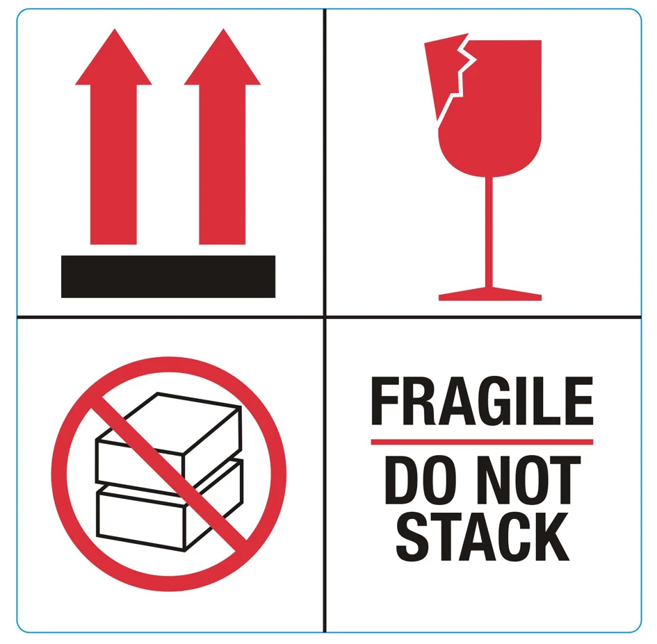 rillprint Étiquette 'FRAGILE / DO NOT STACK' — 100 × 100 mm - OEM 76930