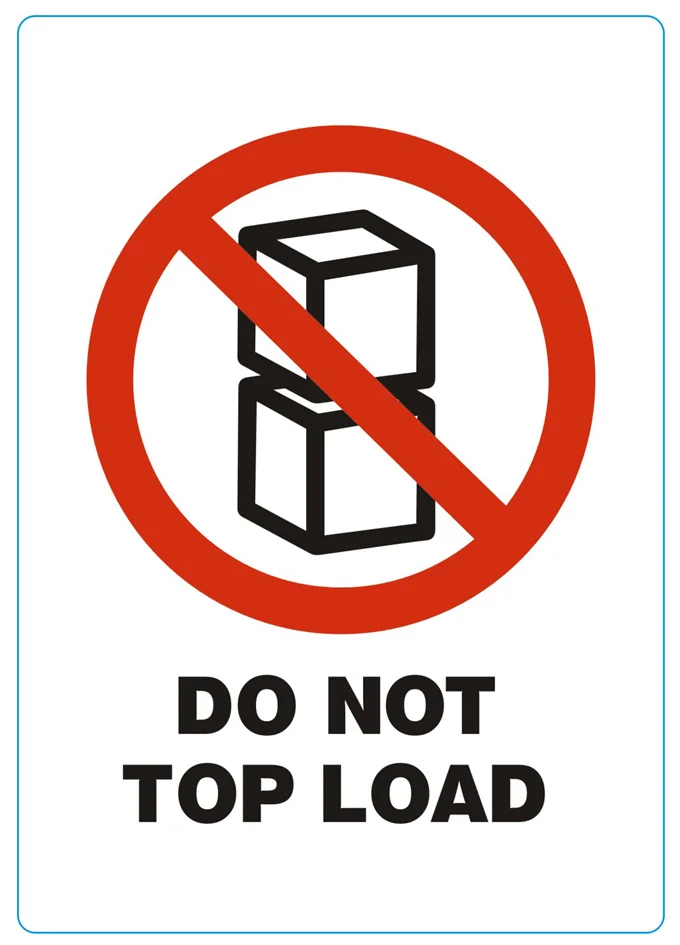 rillprint Étiquette 'DO NOT TOP LOAD' — 74 × 105 mm - OEM 76950